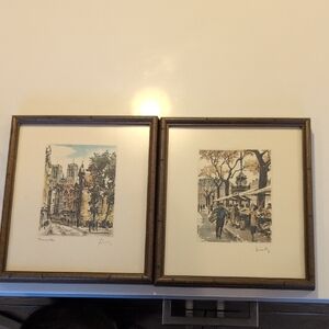 Vintage Framed Etchings